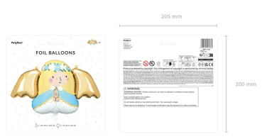 Preview: XXL Folienballon Figur - Engel - 77cm x 45cm